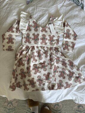 *NWT* Monica + Andy Toddler Girl Long Sleeve Dress in Gingerbread - 3T